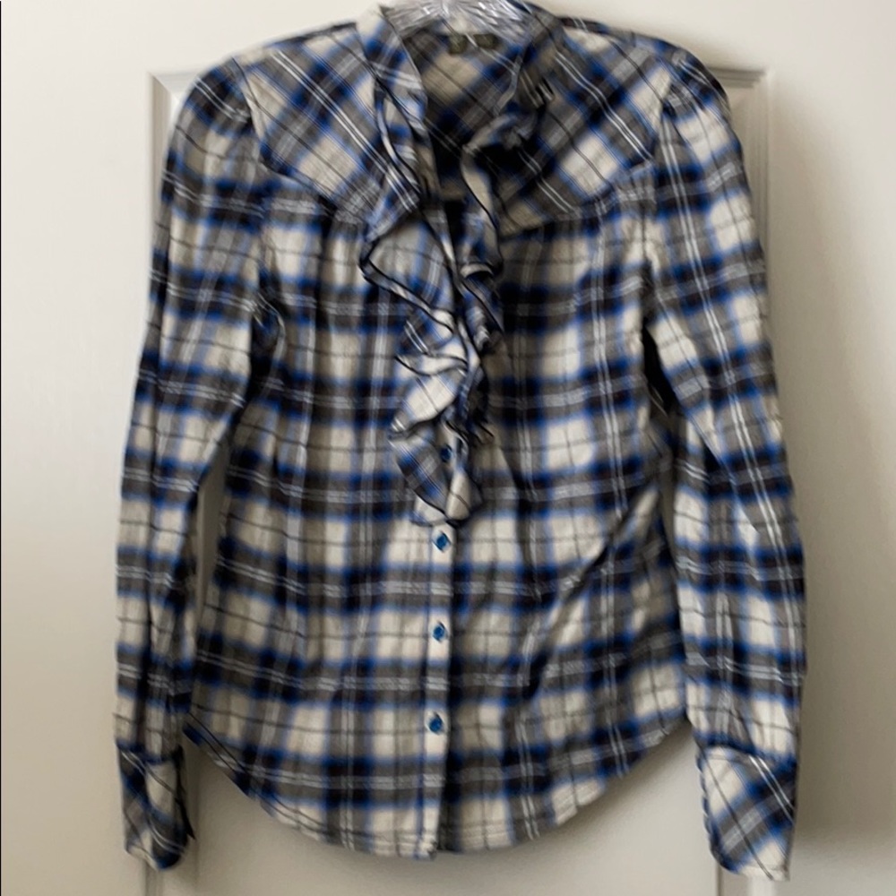 Anthropologie plaid top